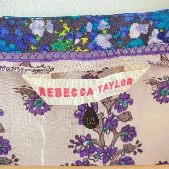Rebecca Taylor Dress Sz 10 Silk Mini Bohemian Rave Mini Runway - Picture 3 of 12